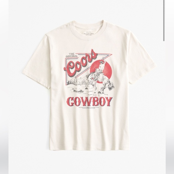 Abercrombie & Fitch Tops - Abercrombie & Fitch Short-Sleeve Coors Light Graphic
Relaxed Tee
